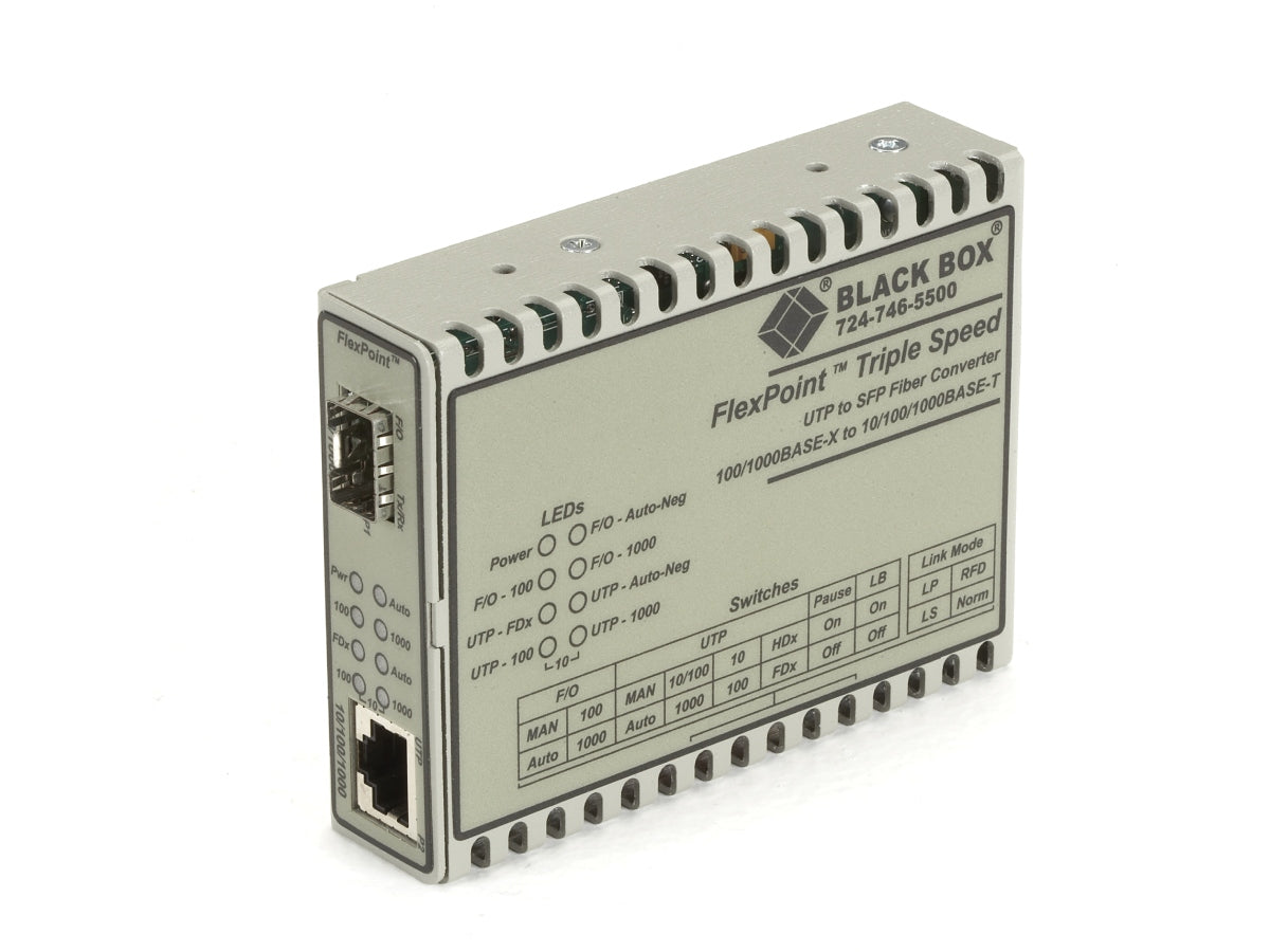 Black Box Corp Edia Converter, 10Base-T/10 Lmc1017A-Sfp