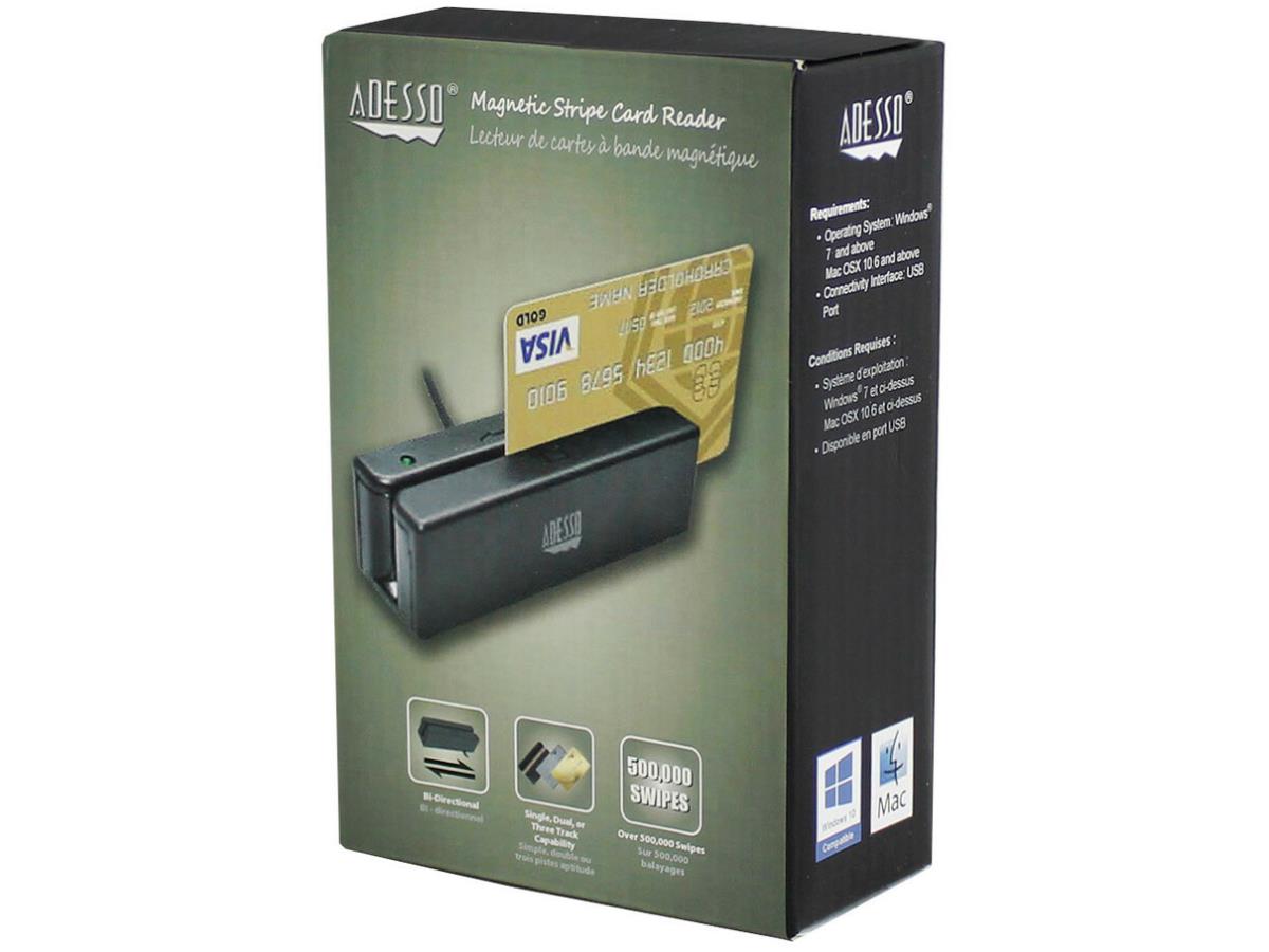 Bi-Directional, 3-Track Blk Usb Msr