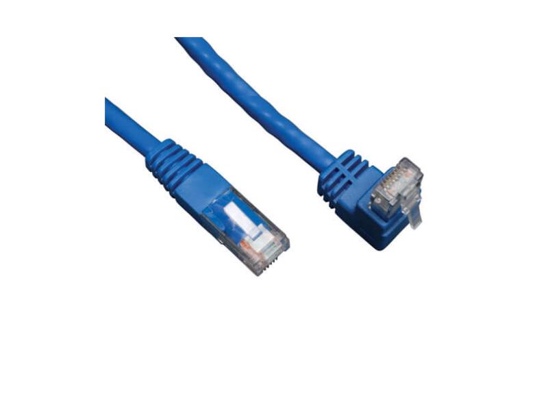 Câble Tripp Lite Cat6 Gigabit coudé vers le haut, 5 pieds, bleu 5