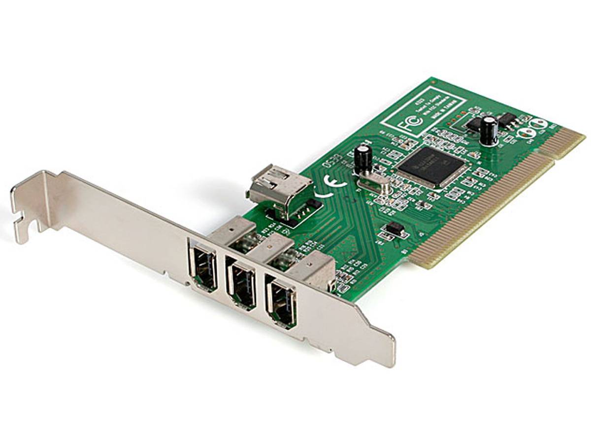 Tarjeta adaptadora Firewire PCI-1394A de 4 puertos Startech.Com - 3 externos y 1 externo