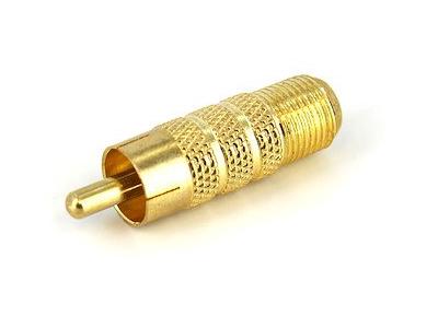 Adaptador coaxial tipo RCA a F M/F