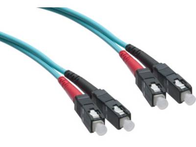 Cable de fibra óptica SC/SC OM4 50/125 de 1 m