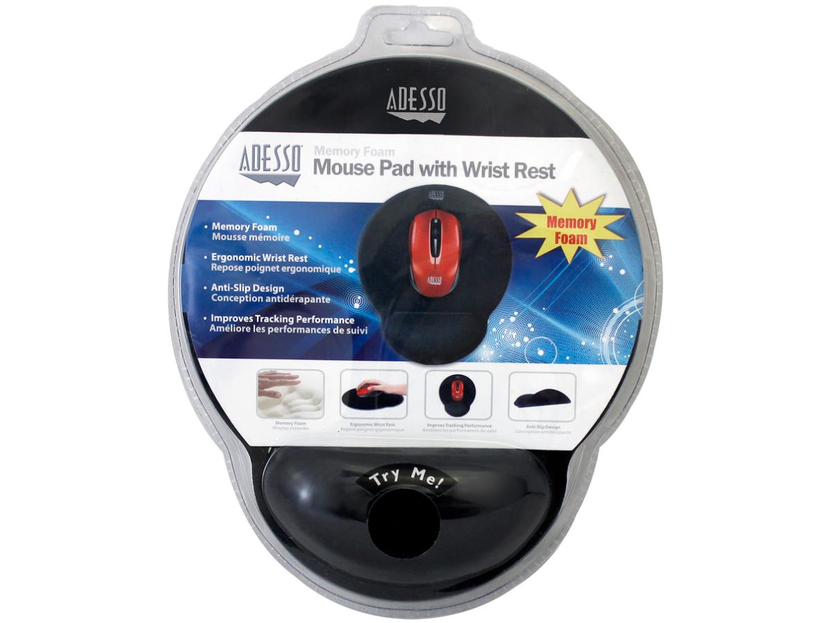 Tapis de souris avec repose-poignet en mousse à mémoire de forme