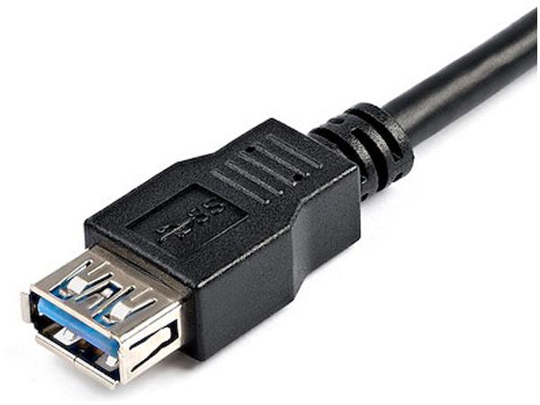 Cable de extensión USB 3.0 de alta velocidad Startech.Com de 2 m, color negro, de A a A