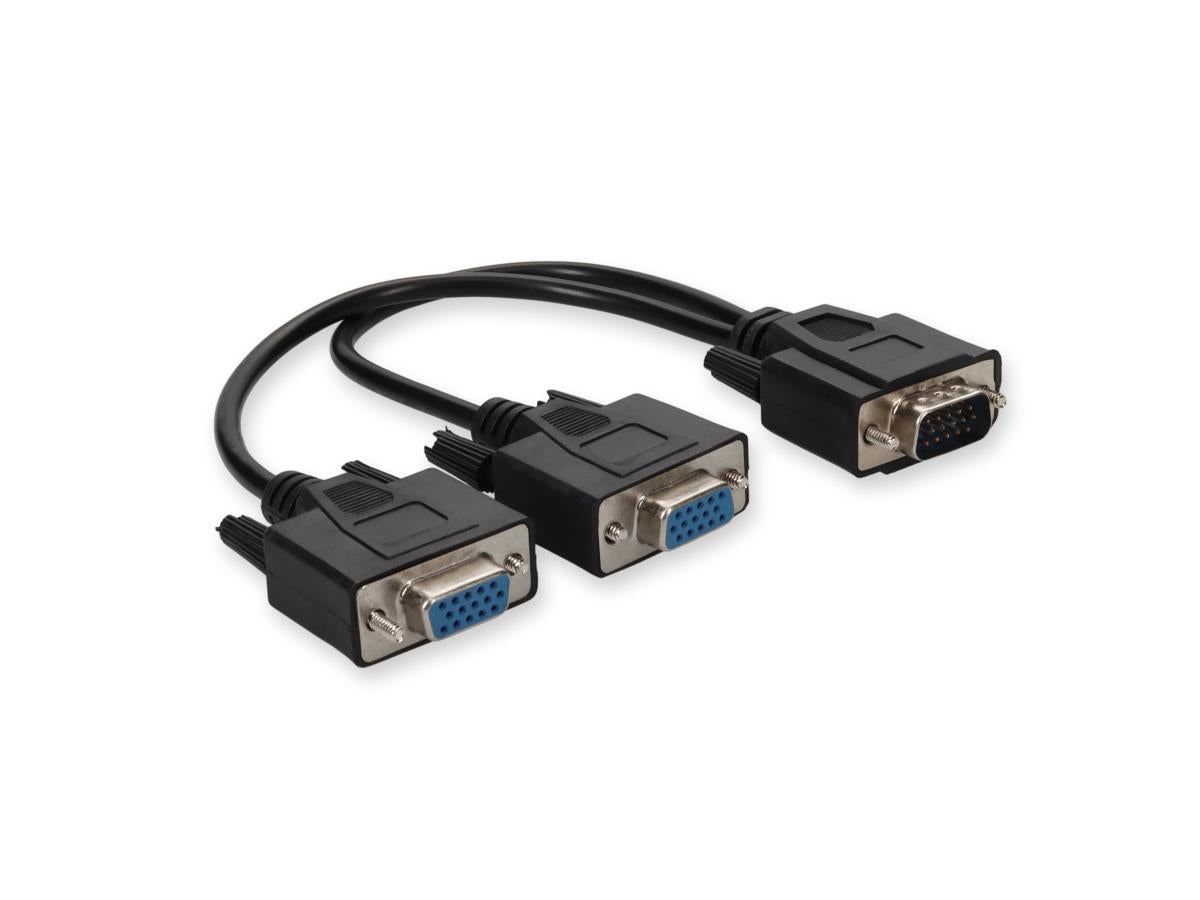 Add-On8In Vga M/F Black Splitter Cable