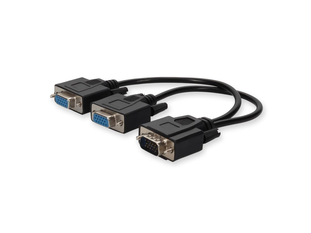 Add-On8In Vga M/F Black Splitter Cable