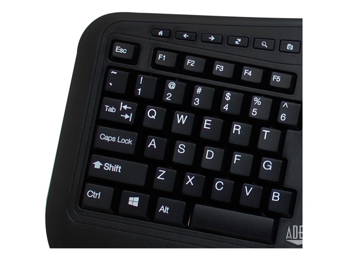 Clavier ergonomique sans fil et souris laser Adesso Tru-Form 1500 (WKB-1500GB)