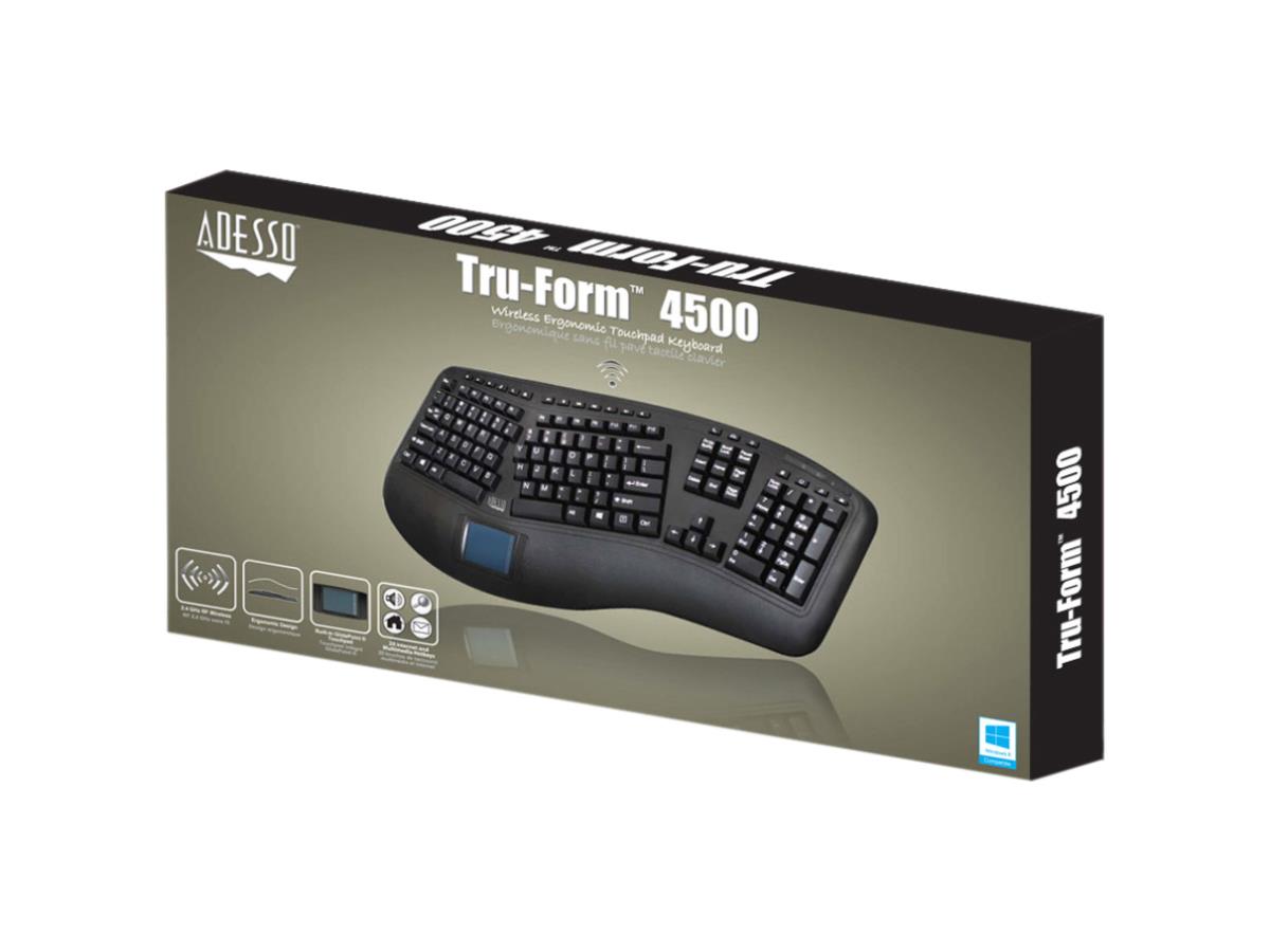 Teclado ergonómico inalámbrico Tf4500 de 2,4 GHz