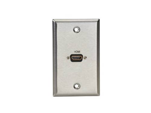 Black Box Corp Tainless Wallplate, Single Gang, 1 Wp831