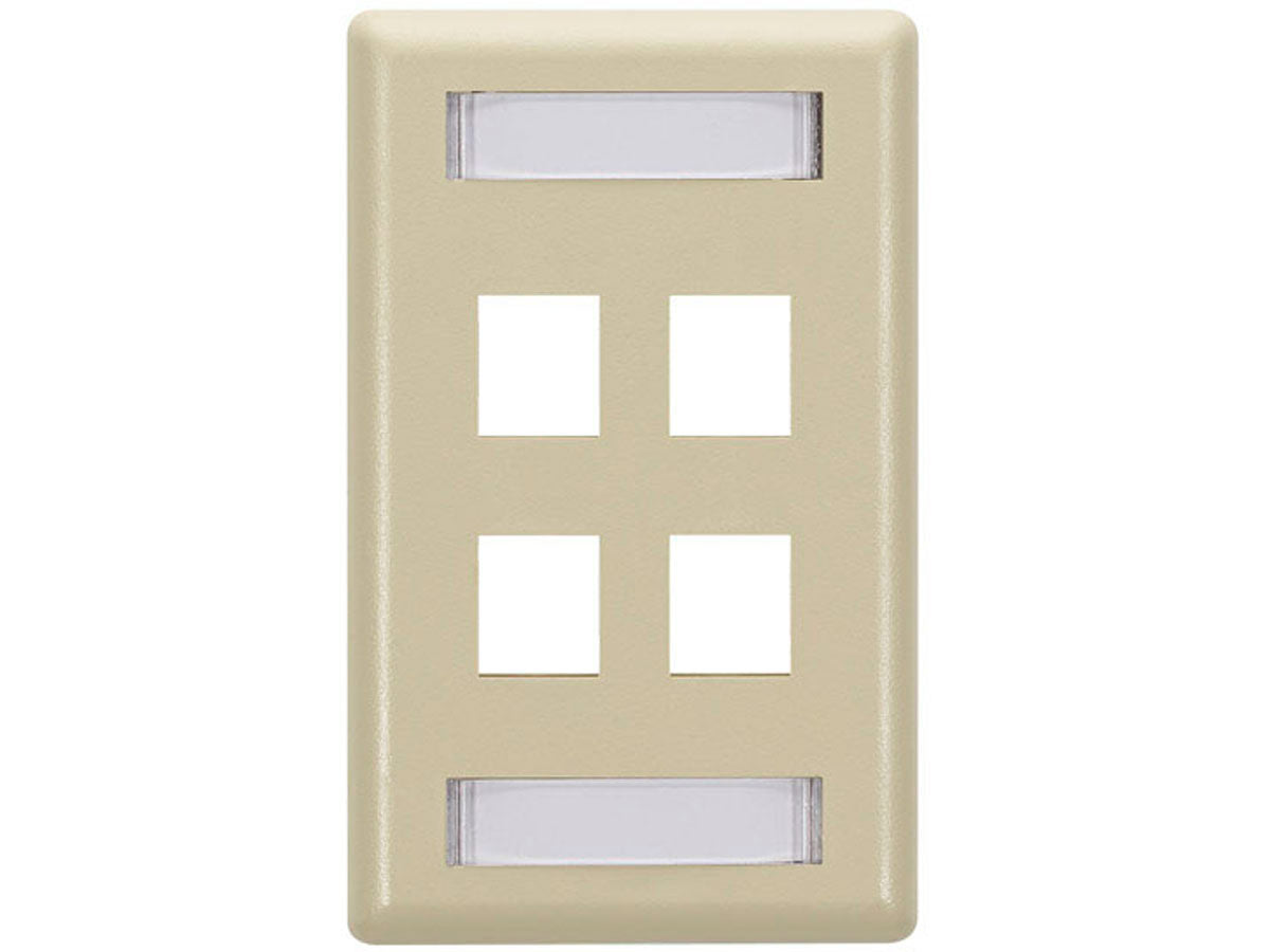 Plaque murale Black Box Corp Tion2, 4 ports simple calibre Wpt472