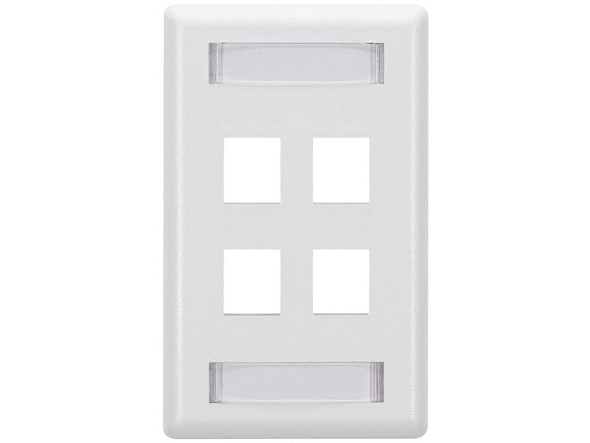 Plaque murale Black Box Corp Tion2 4 ports simple Gan Wpt476