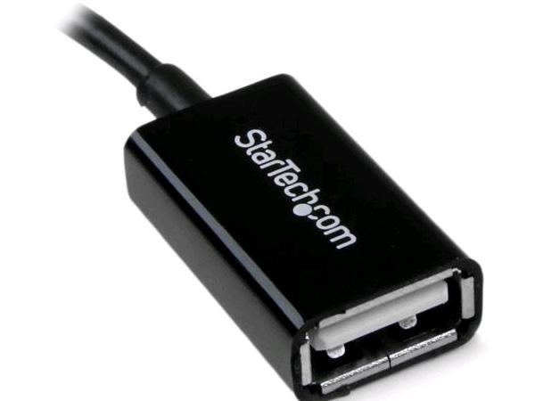 Adaptador host Micro USB a USB OTG de 5 pulgadas de Startech.Com - Micro USB Mal