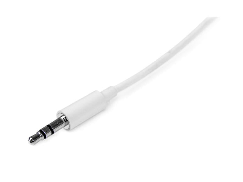 Cable de audio estéreo delgado de 3,5 mm, blanco, de Startech.Com, 3 m
