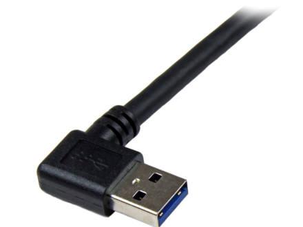 Cable USB 3.0 SuperSpeed de 1 m, color negro, de Startech.Com - Ángulo recto A a