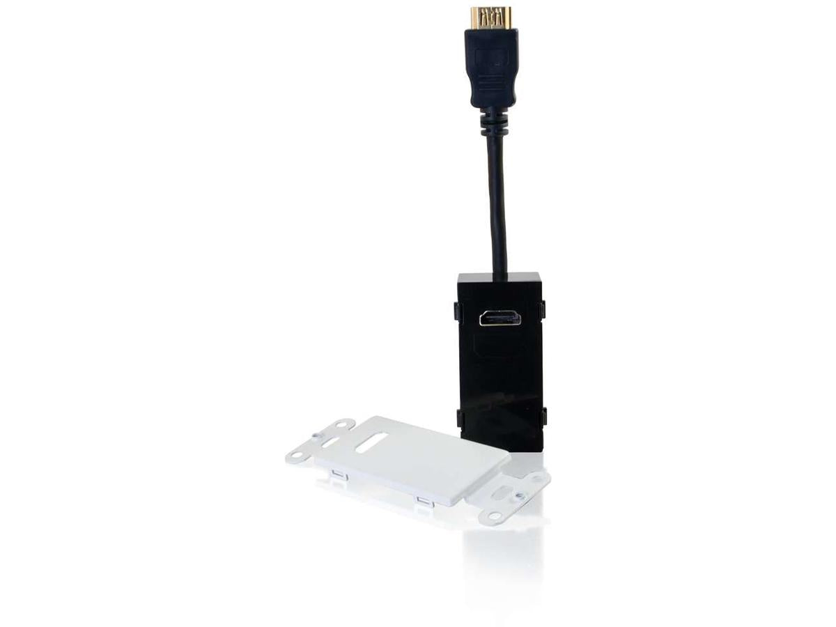 Plaque murale décorative C2G pour câble HDMI (blanc)