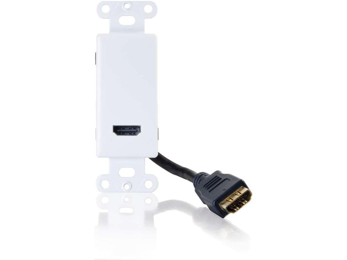 Plaque murale décorative C2G pour câble HDMI (blanc)