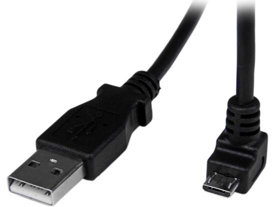 Cable micro USB Startech.Com de 2 m (A a Micro USB en ángulo descendente, B a D)
