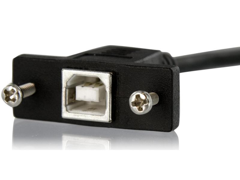 Startech.Com 3 Ft Panel Mount Usb Cable B To B - F/M - Panel Mount