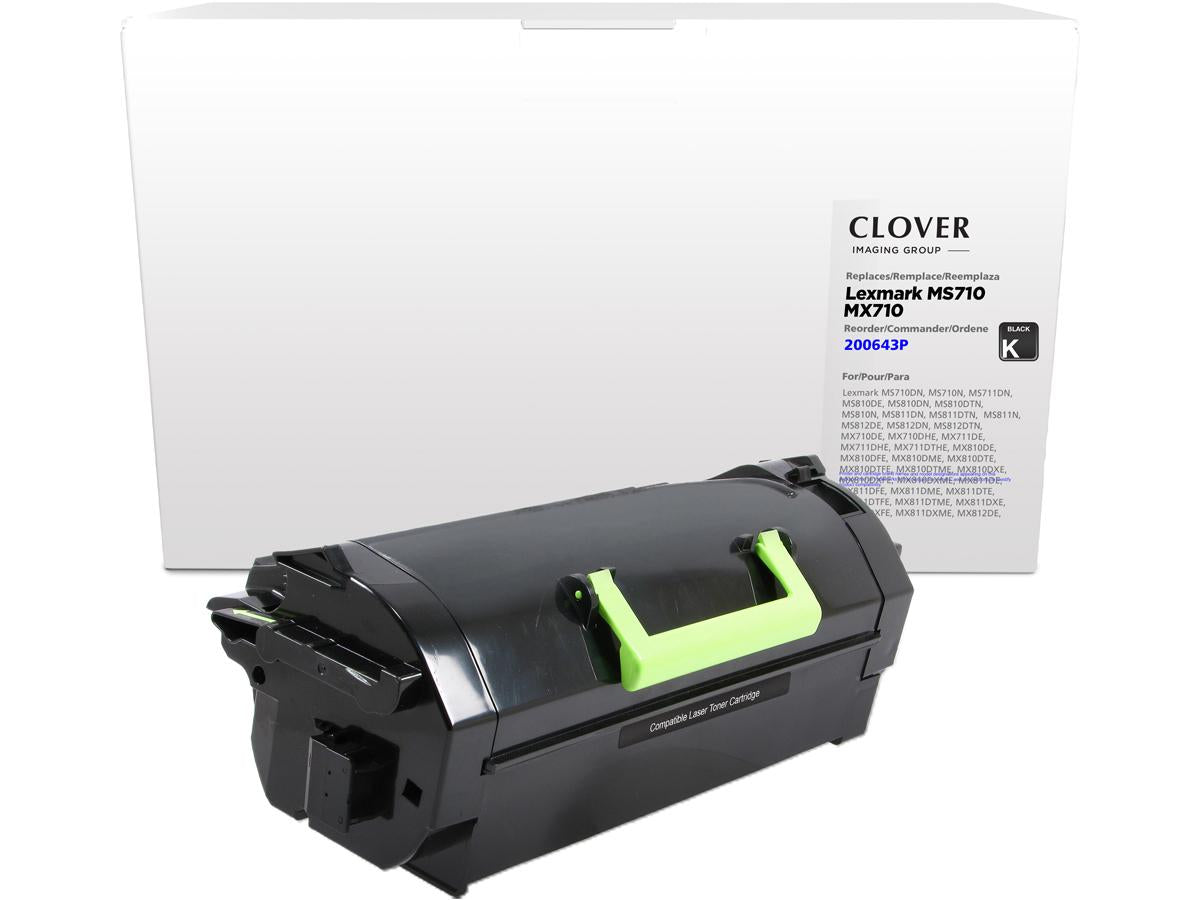 Cartucho de tóner remanufacturado de alto rendimiento Clover Imaging para Lexma