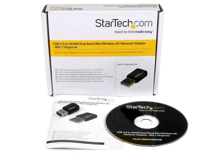 Adaptador de red inalámbrico USB 2.0 Ac600 Mini de doble banda Startech.Com