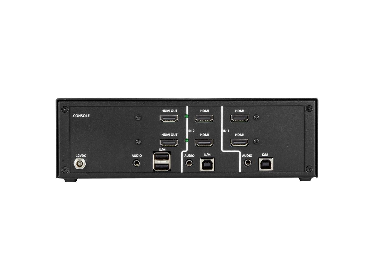 Black Box Corp Niap 3.0 de doble cabezal, HDMI, 4K, 2 puntos, seguridad