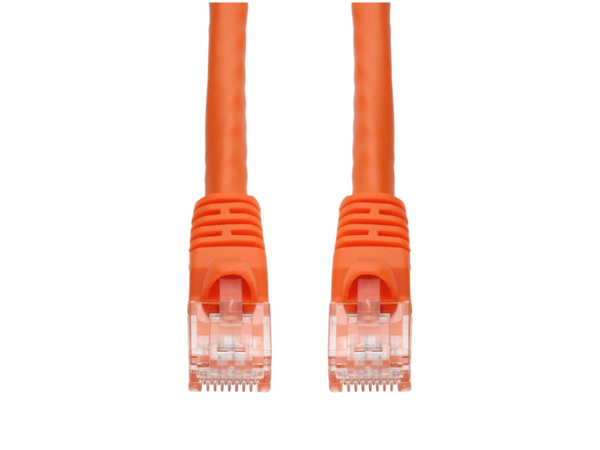Cable de conexión RJ-45 M/M Cat6 de PVC naranja de 30 pies