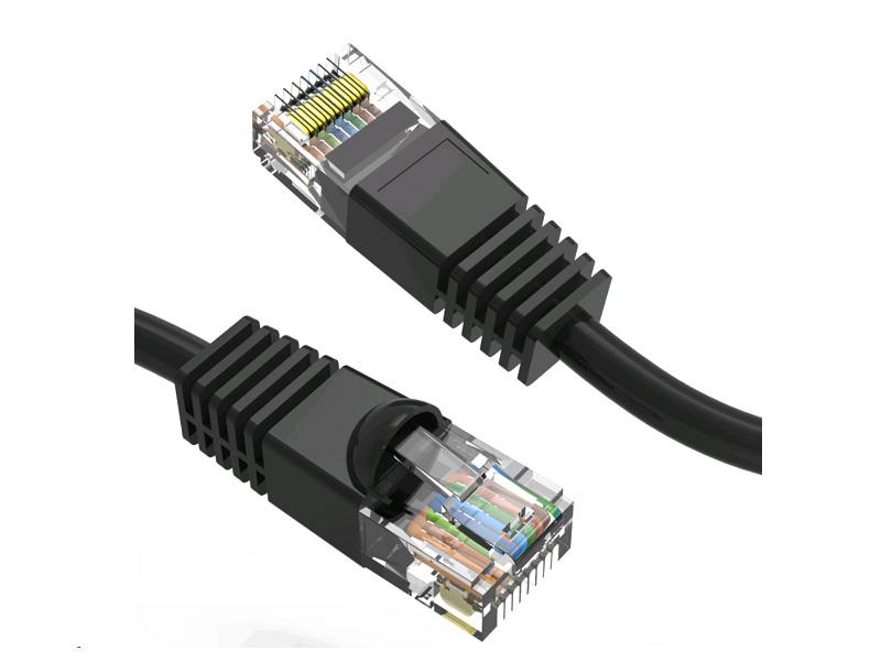 Cable de conexión Axiom Cat6 UTP de 3,6 m, 550 MHz, con funda moldeada sin enganches (negro)