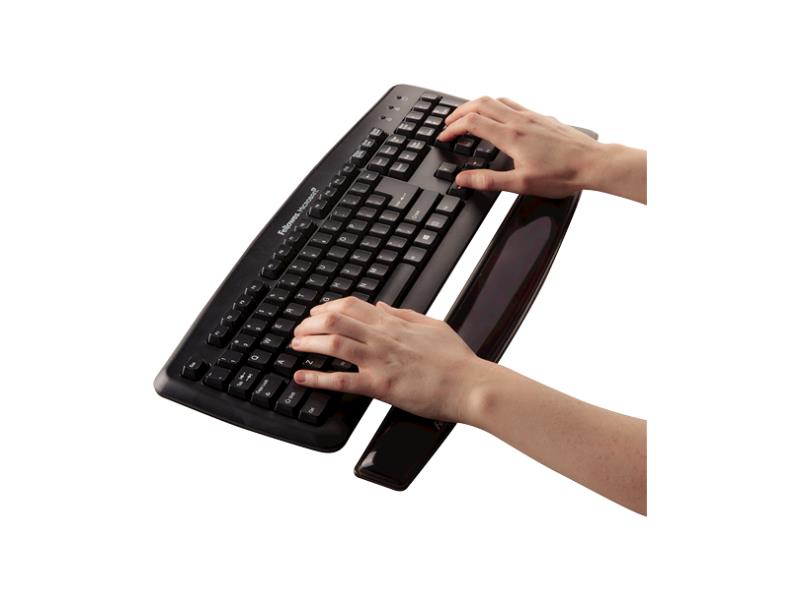 Soporte de muñeca para teclado Fellowes Crystals, color negro