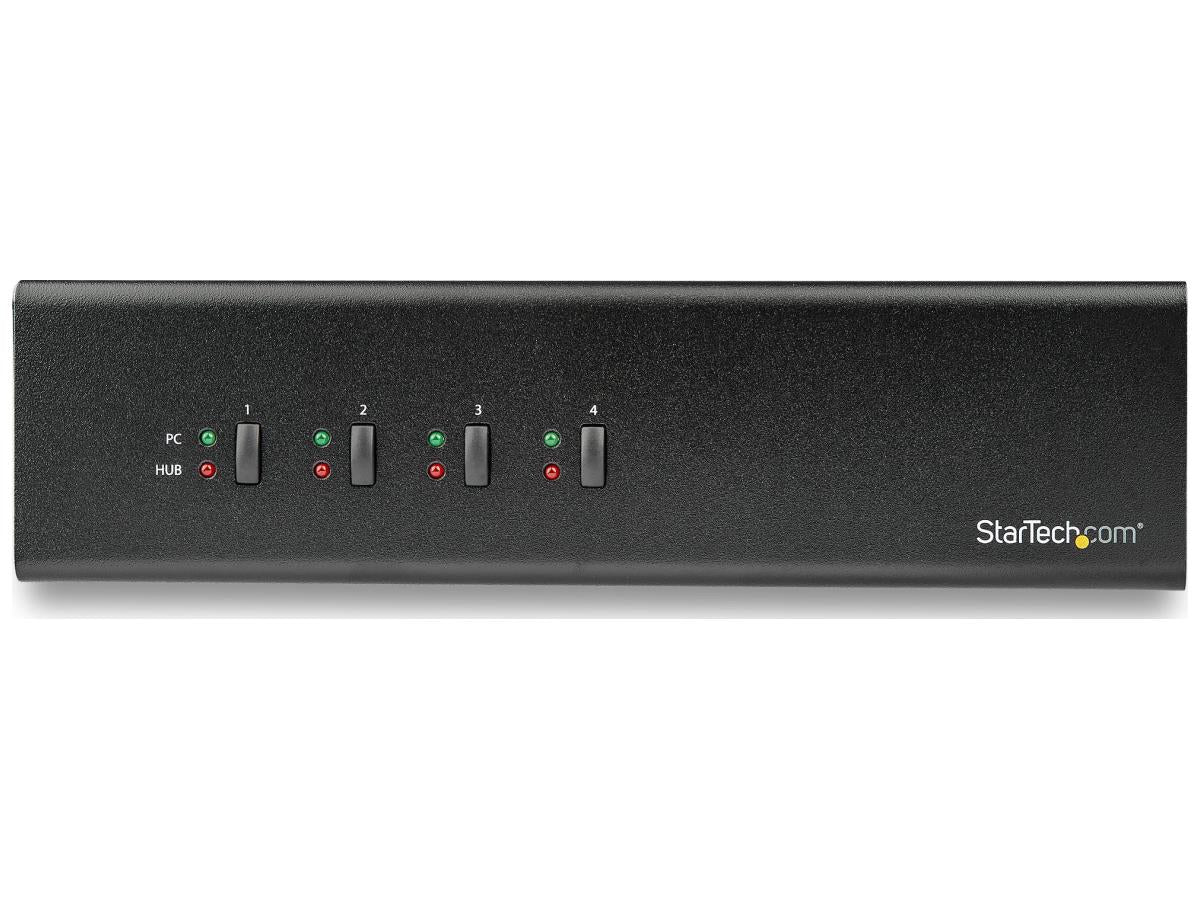 Startech.Com Conmutador KVM DVI de 4 puertos y doble monitor con doble enlace 1440P
