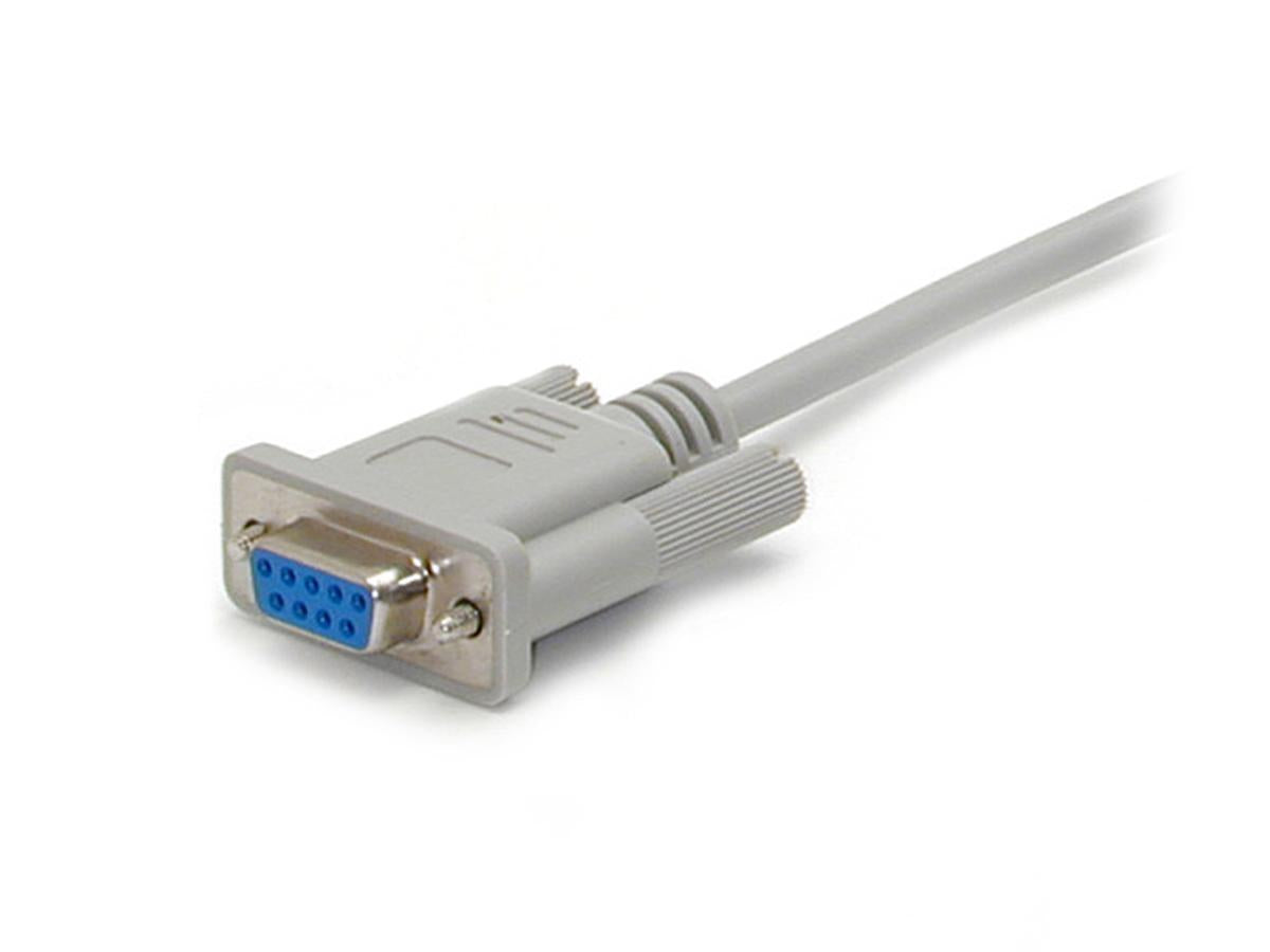 Cable de módem nulo serie DB9 a DB25 de 3 m con cableado cruzado de Startech.Com