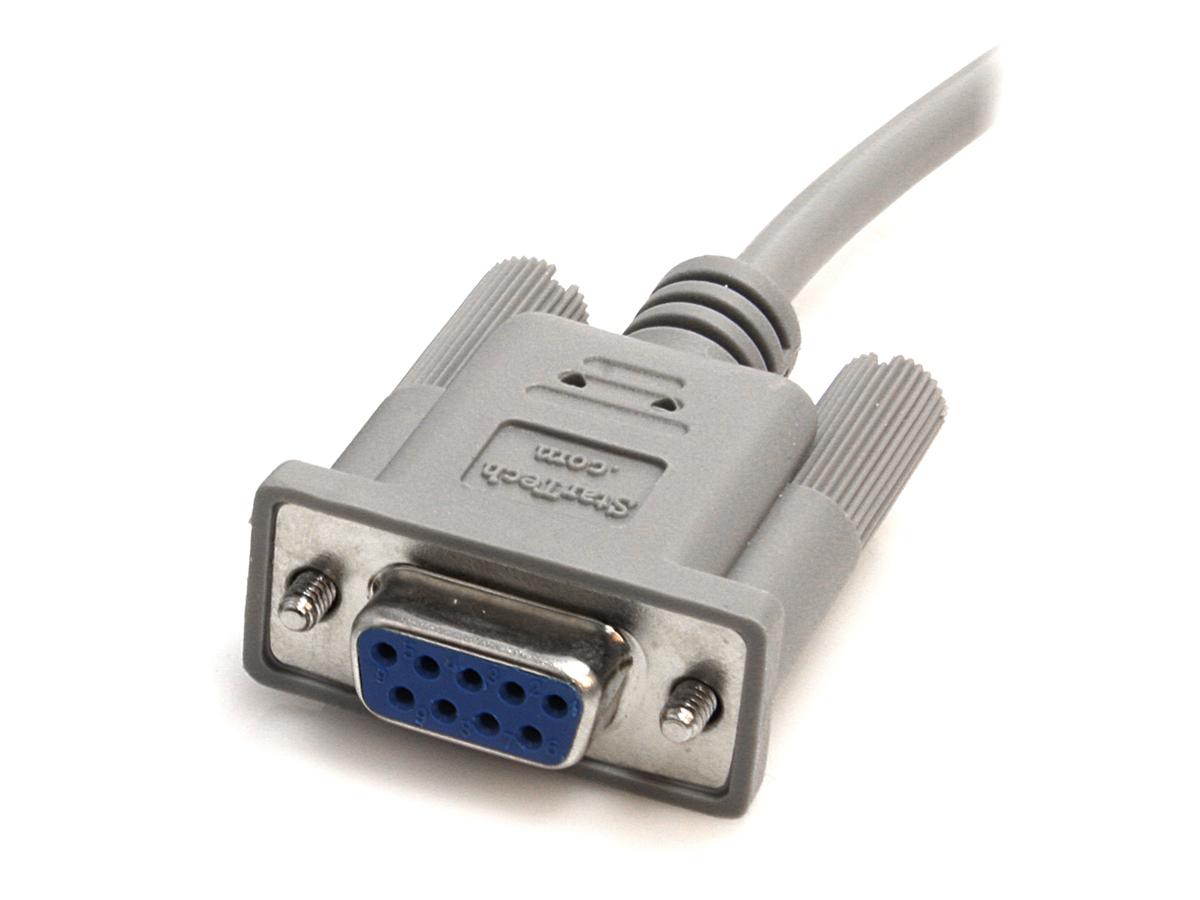 Cable de módem nulo serie RS232 de 10 pies de Startech.Com - Cable de módem nulo