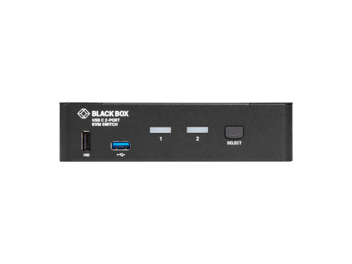 Conmutador KVM USB-C 4K de 2 puertos de Black Box Corp