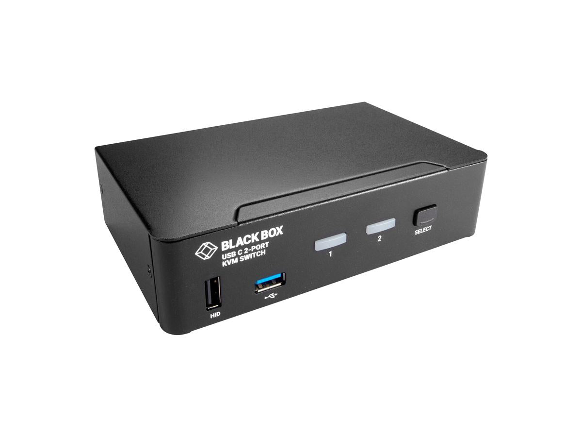 Conmutador KVM USB-C 4K de 2 puertos de Black Box Corp
