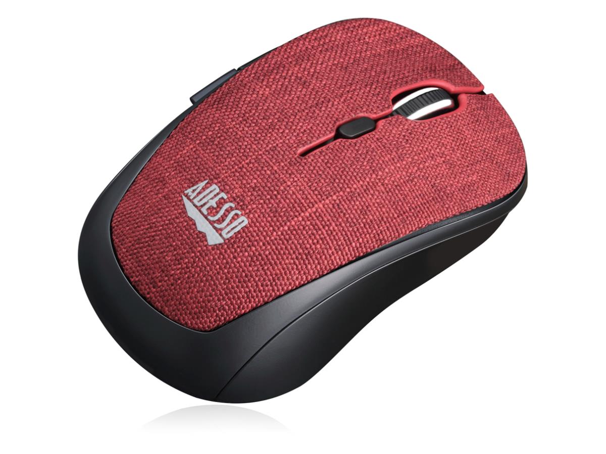 Souris optique sans fil en tissu mini rouge