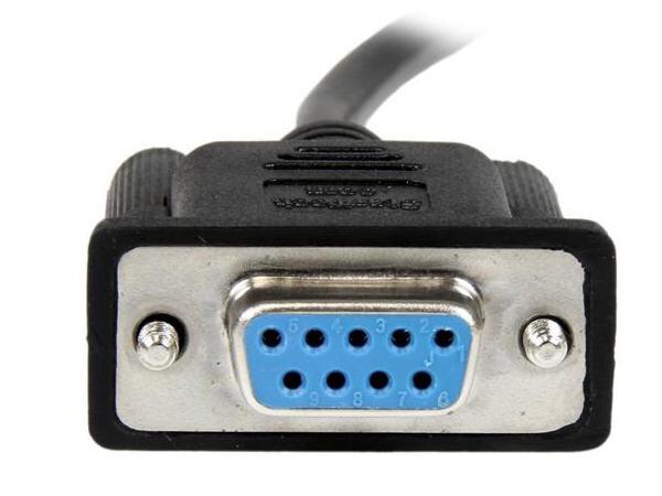 Câble null modem série DB9 RS232 noir Startech.Com, 1 m, F/F - DB9
