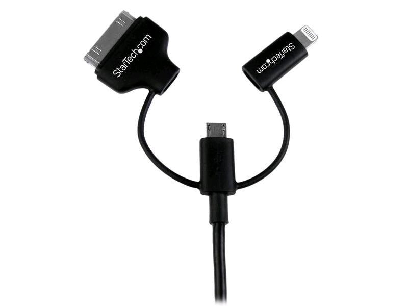 Startech.Com 1M 3 Ft Black Apple 8-Pin Lightning Or 30-Pin Dock Co