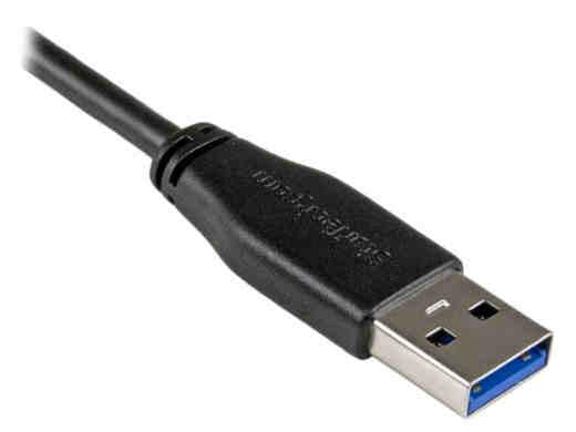 Câble micro USB 3.0 fin Startech.Com 1 m (3 pi) M/M - Angle droit