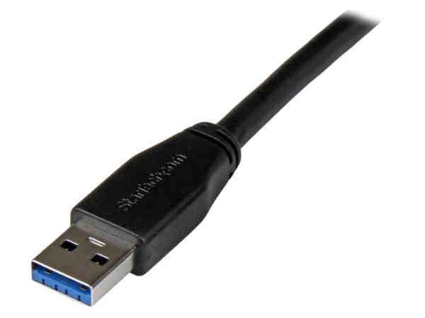 Cable USB 3.0 activo de Startech.Com (5 m, 4,5 m), USB-A a USB-B (macho/hembra)