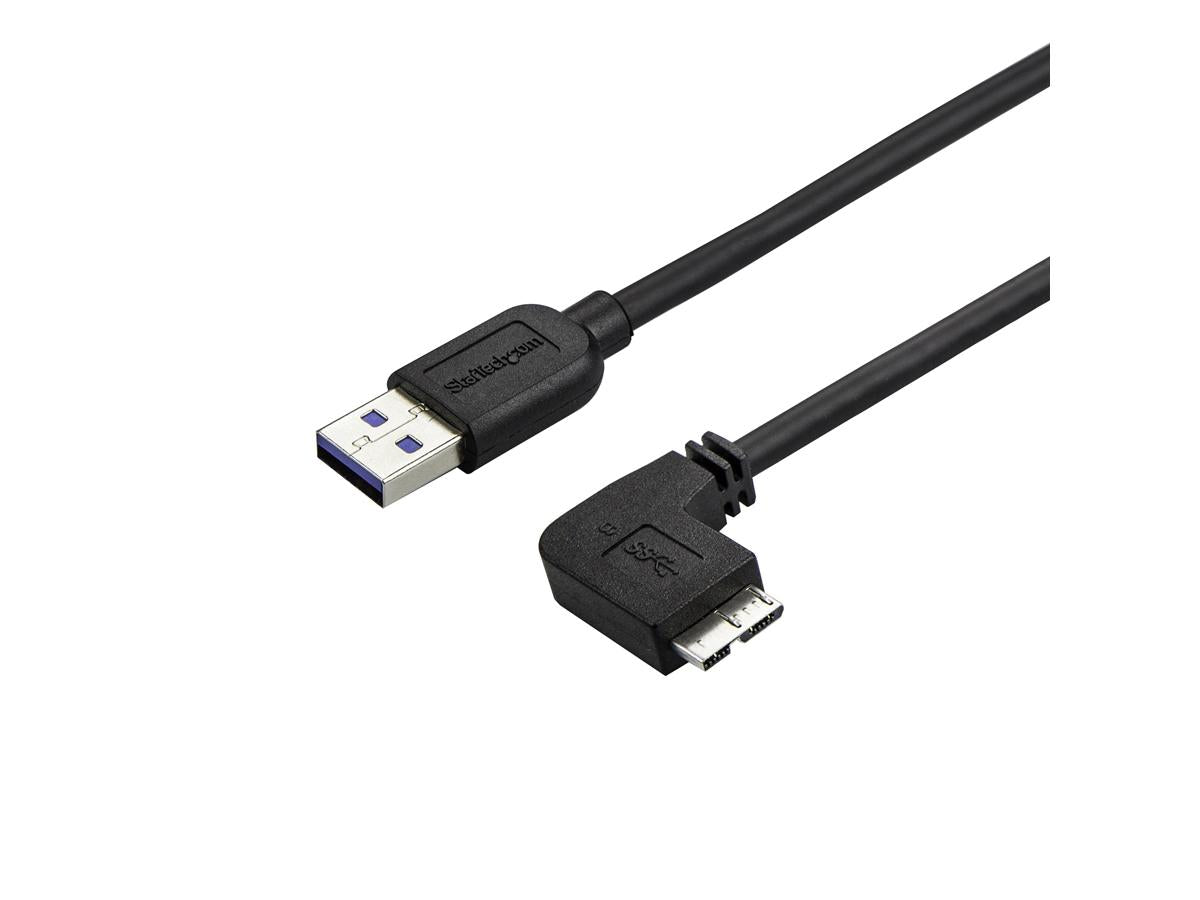 Câble micro USB 3.0 fin Startech.Com (0,5 m, 51 cm) M/M - Angle droit