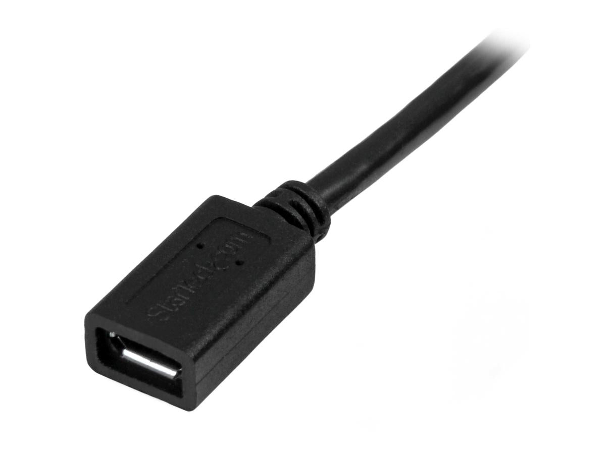 Cable de extensión micro USB Startech.Com de 0,5 m y 20 pulgadas - Macho/Hembra - Micro USB