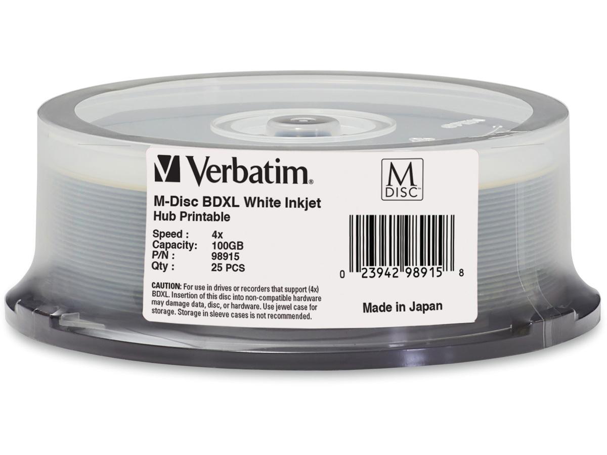 Disque M-Disc Bdxl 100 g, 4 x blanc, imprimable à jet d'encre