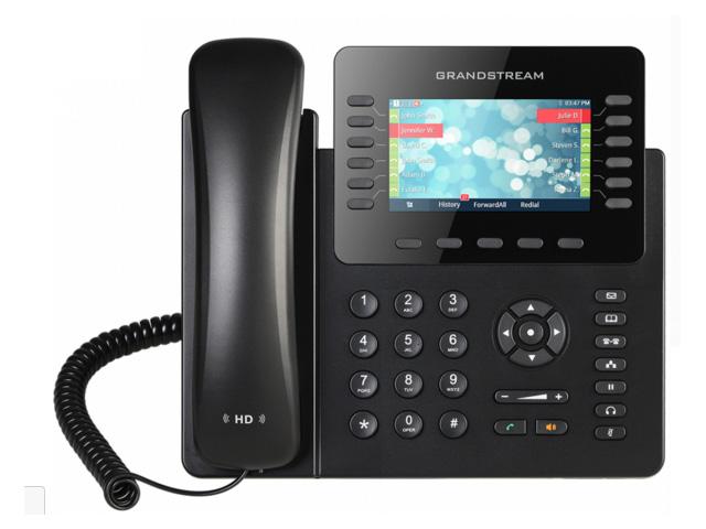 Grandstream 12 Lines, 6 Sip Accounts, Poe + Gige, Color