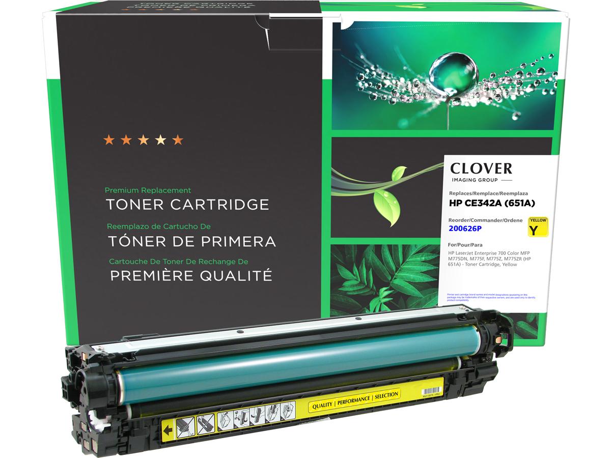 Cartucho de tóner amarillo remanufacturado Clover Imaging Alternativo F