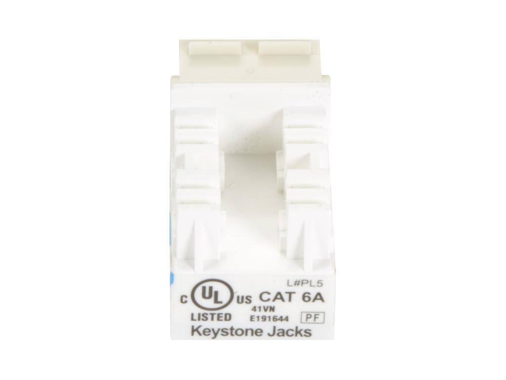 Prise Keystone Cat6A de Black Box Corp, blanc bureau