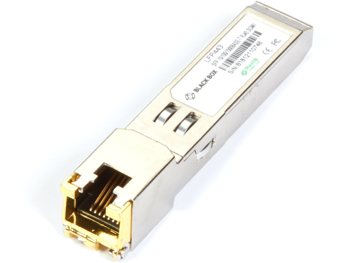 Black Box Corp Sfp/1250 Ge 10/100/1000Base-T Rj45 Sgmii 100M