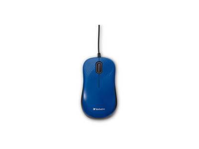 Souris optique filaire silencieuse - Bleu
