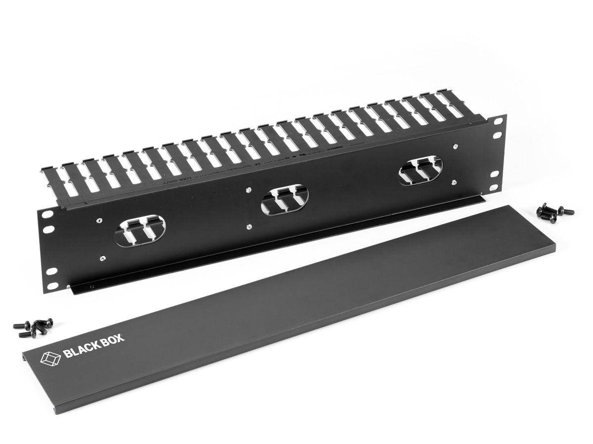 Black Box Corp Rackmount Cable Raceway 2U Single Sided Horizontal