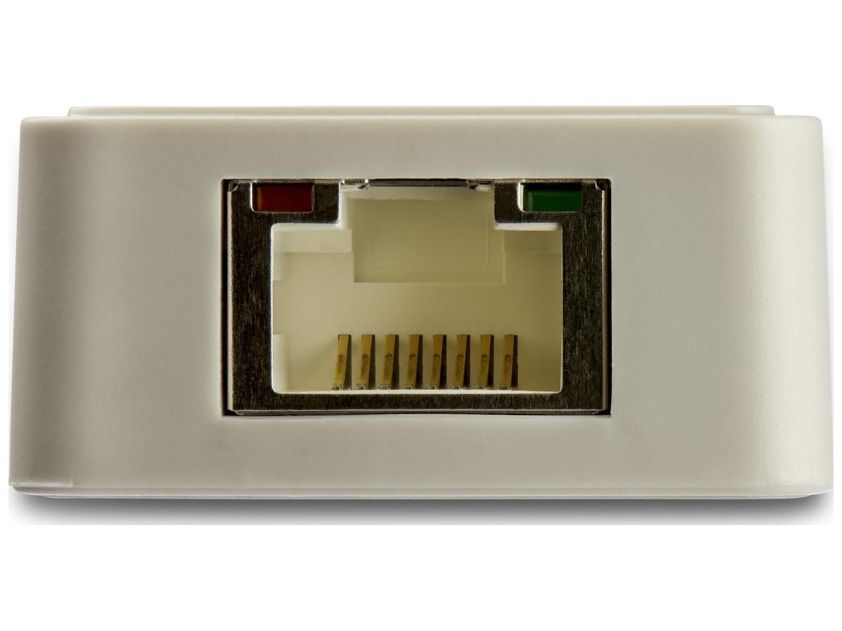 Adaptador USB C a Gigabit Ethernet con puerto USB A de Startech.Com, blanco