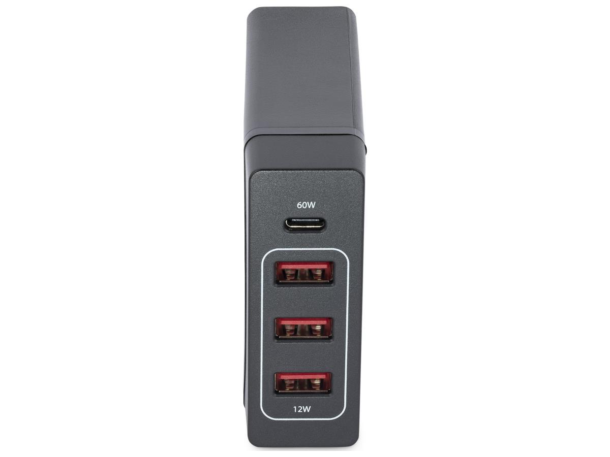 Startech.Com Usb C Laptop Charger, 60W Power Delivery, 3X Usb-A Fa