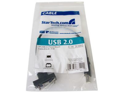 Câble USB B vers B Startech.Com de 30 cm pour montage sur panneau - F/M - Câble USB -